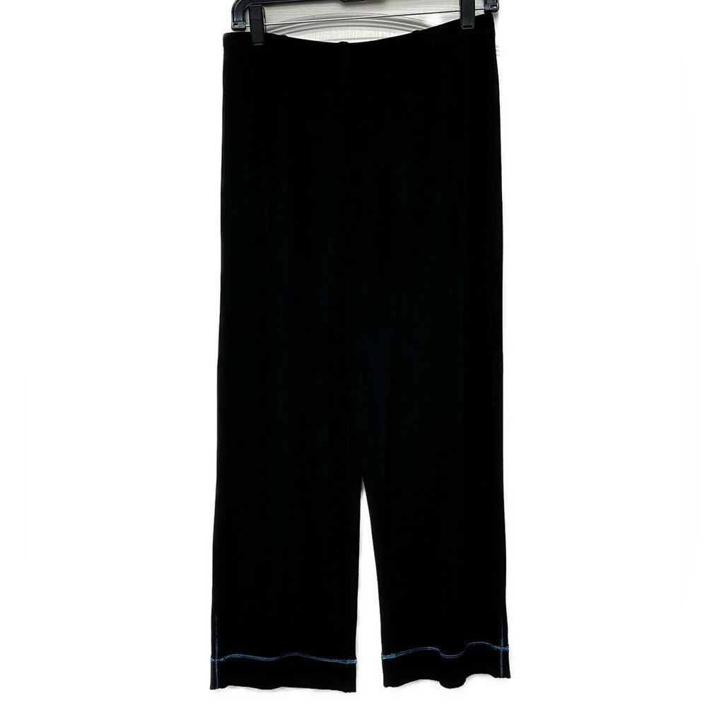 Chico’s Travelers Pull On Black Jersey Pants Size 2 (12 Large)